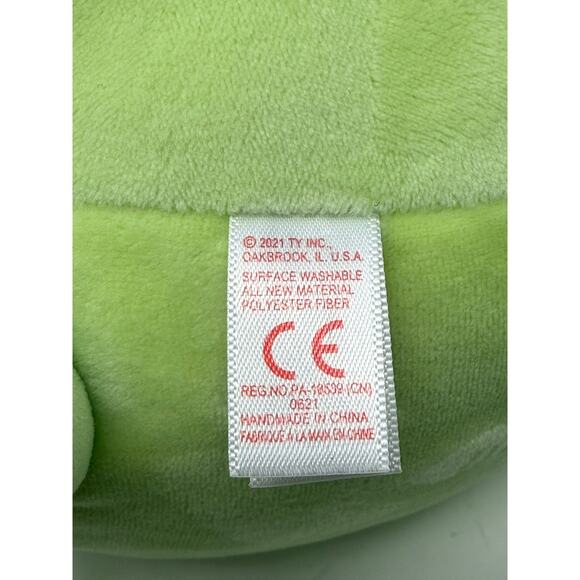 TY Squish A Boo Clover The Bear Mint Green Soft Plush Pillow Stuffed Toy 10 Inch - Picture 3 of 7